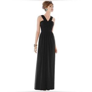 ALFRED SUNG‎ BLACK MESH TULLE BRIDESMAID DRESS 6